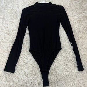 Mock Turtle Neck Long Sleeve Tops Bodysuit Jumpsuit